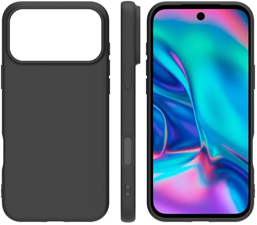 Apple iPhone 18 Pro Hoesje Dun TPU Back Cover Matte Zwart afbeelding 7