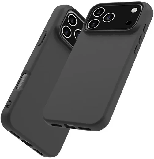 Apple iPhone 18 Pro Hoesje Dun TPU Back Cover Matte Zwart afbeelding 2