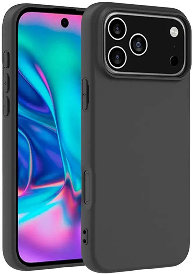 Apple iPhone 18 Pro Max Hoesje Dun TPU Back Cover Matte Zwart afbeelding 1