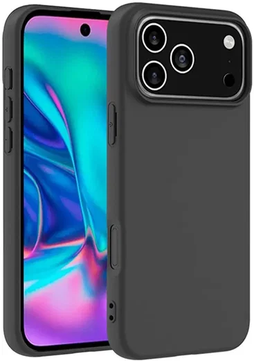 Apple iPhone 18 Pro Max Hoesje Dun TPU Back Cover Matte Zwart afbeelding 1