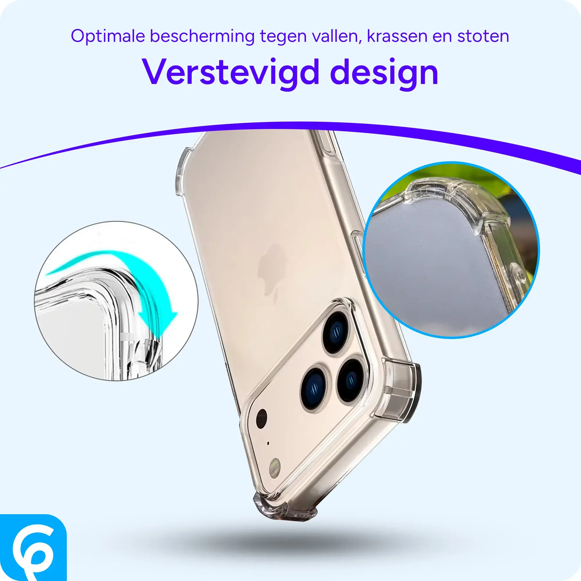 Apple iPhone 18 Pro Max Hoesje Schokbestendig en Dun TPU Back Cover Transparant afbeelding 2