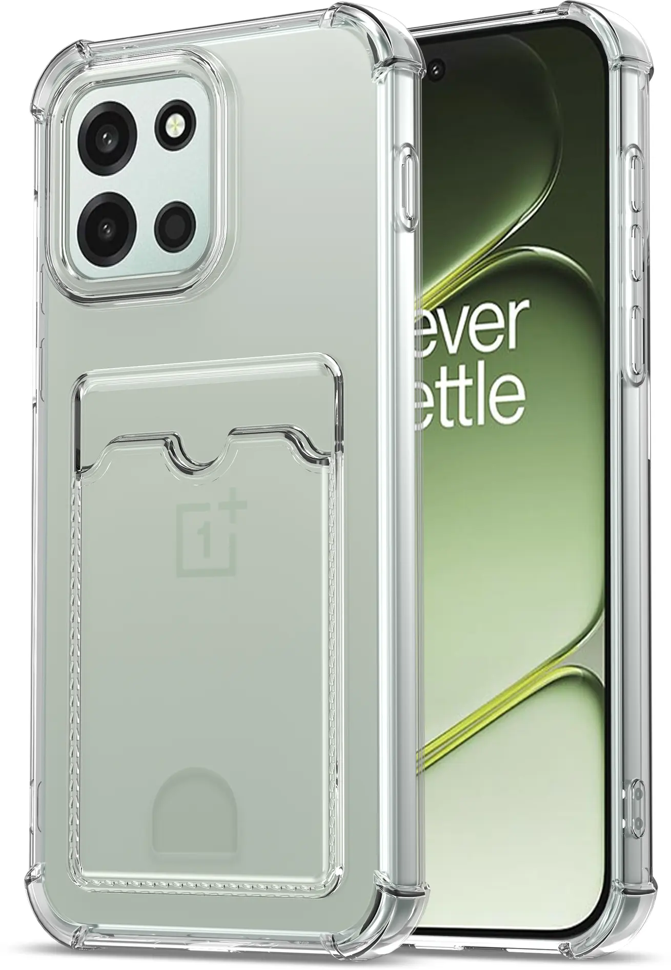 OnePlus Nord 6 Hoesje Dun TPU met Pasjeshouder Back Cover Transparant afbeelding 1