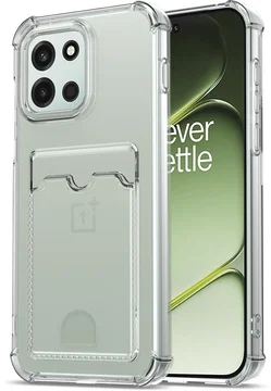 OnePlus Nord 6 Hoesje Dun TPU met Pasjeshouder Back Cover Transparant