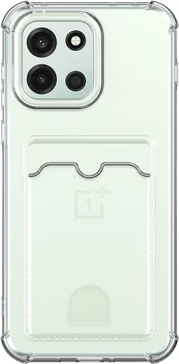 OnePlus Nord 6 Hoesje Dun TPU met Pasjeshouder Back Cover Transparant afbeelding 5