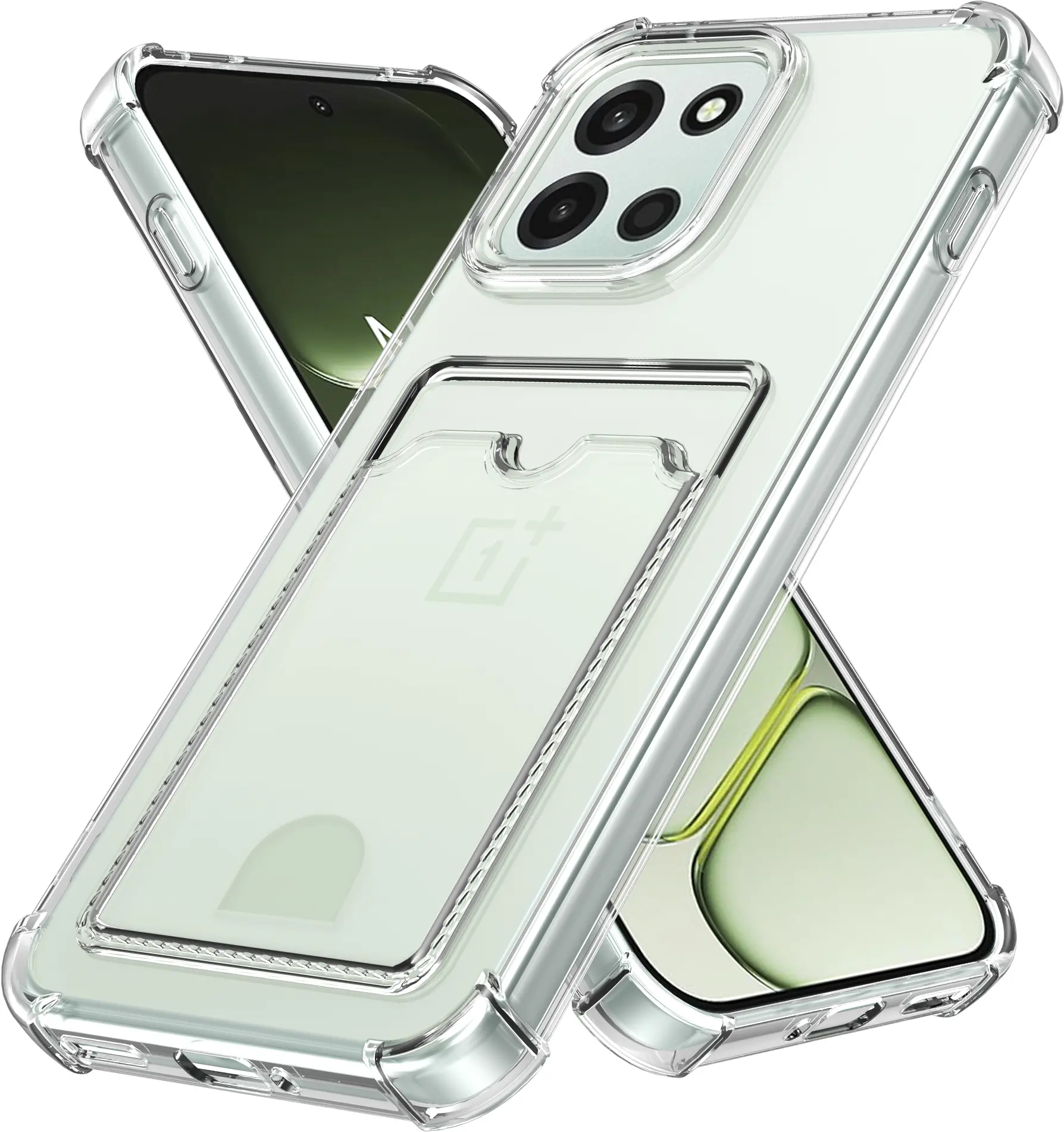 OnePlus Nord 6 Hoesje Dun TPU met Pasjeshouder Back Cover Transparant afbeelding 2