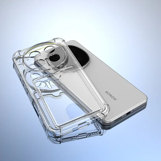 Honor Magic 8 Pro Hoesje Dun TPU met Pasjeshouder Back Cover Transparant afbeelding 9