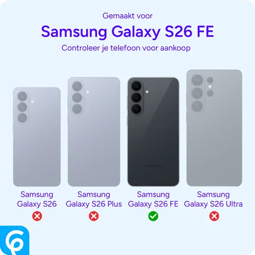 Samsung Galaxy S26 FE Hoesje Dun TPU met Pasjeshouder Back Cover Transparant afbeelding 2