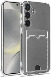 Samsung Galaxy S26 FE Hoesje Dun TPU met Pasjeshouder Back Cover Transparant afbeelding