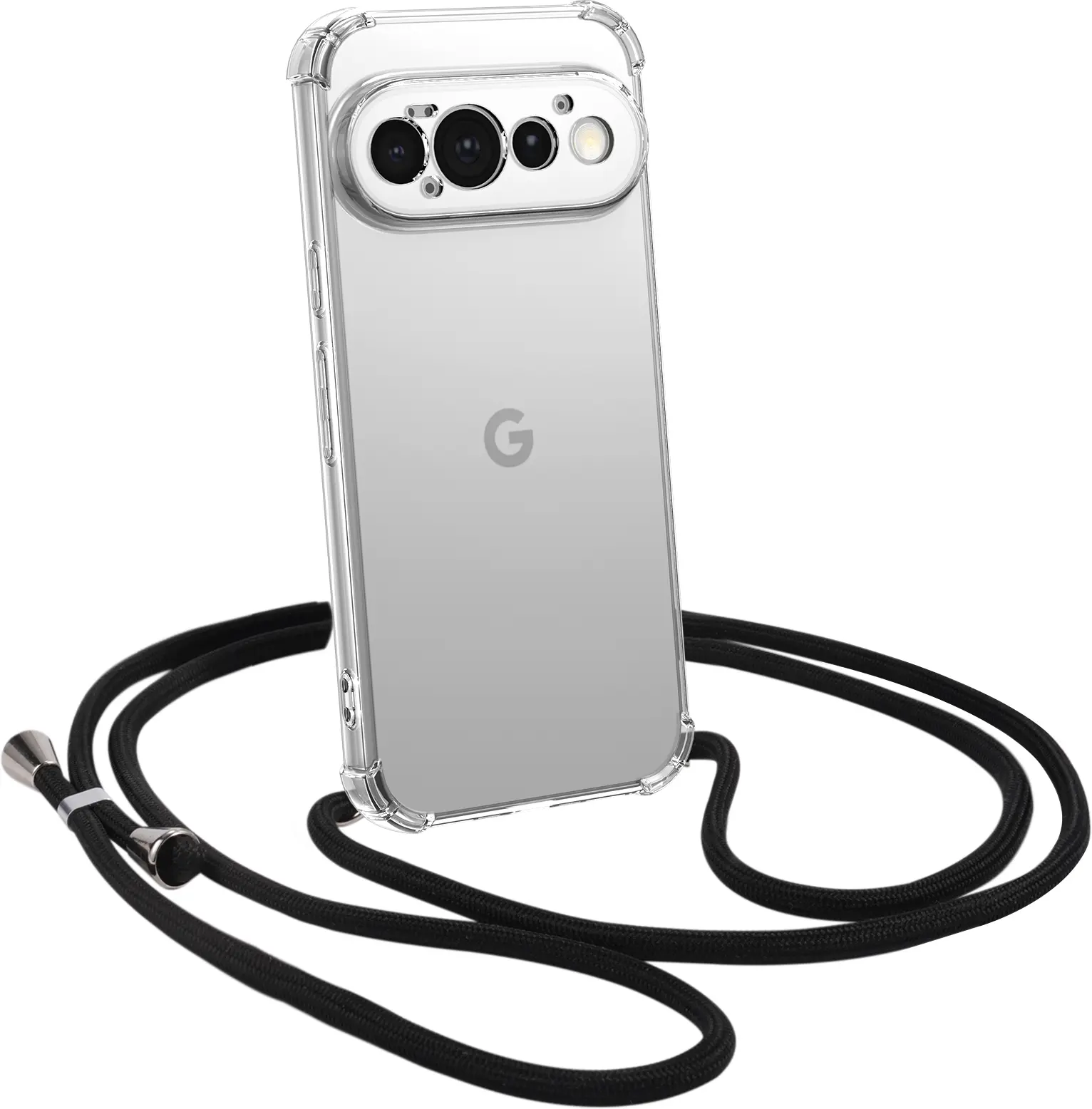 Google Pixel 11 Pro Hoesje met Koord Schokbestendig TPU Transparant afbeelding 1