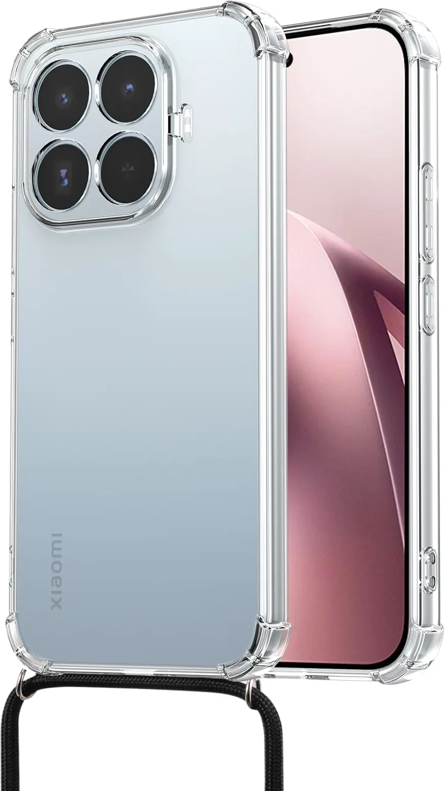 Xiaomi 17T Hoesje met Koord Schokbestendig TPU Transparant afbeelding 2