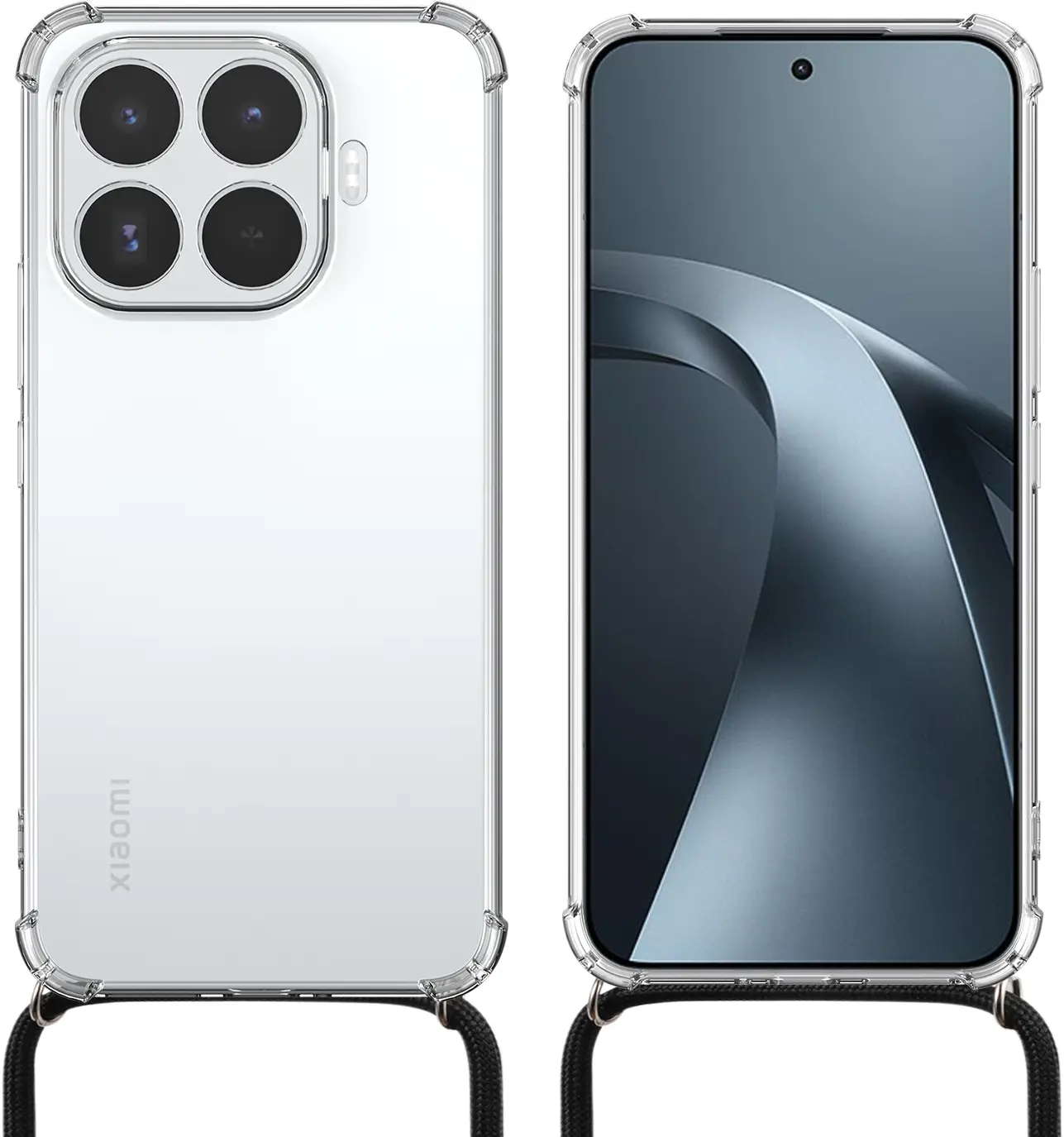 Xiaomi 17T Pro Hoesje met Koord Schokbestendig TPU Transparant afbeelding 7