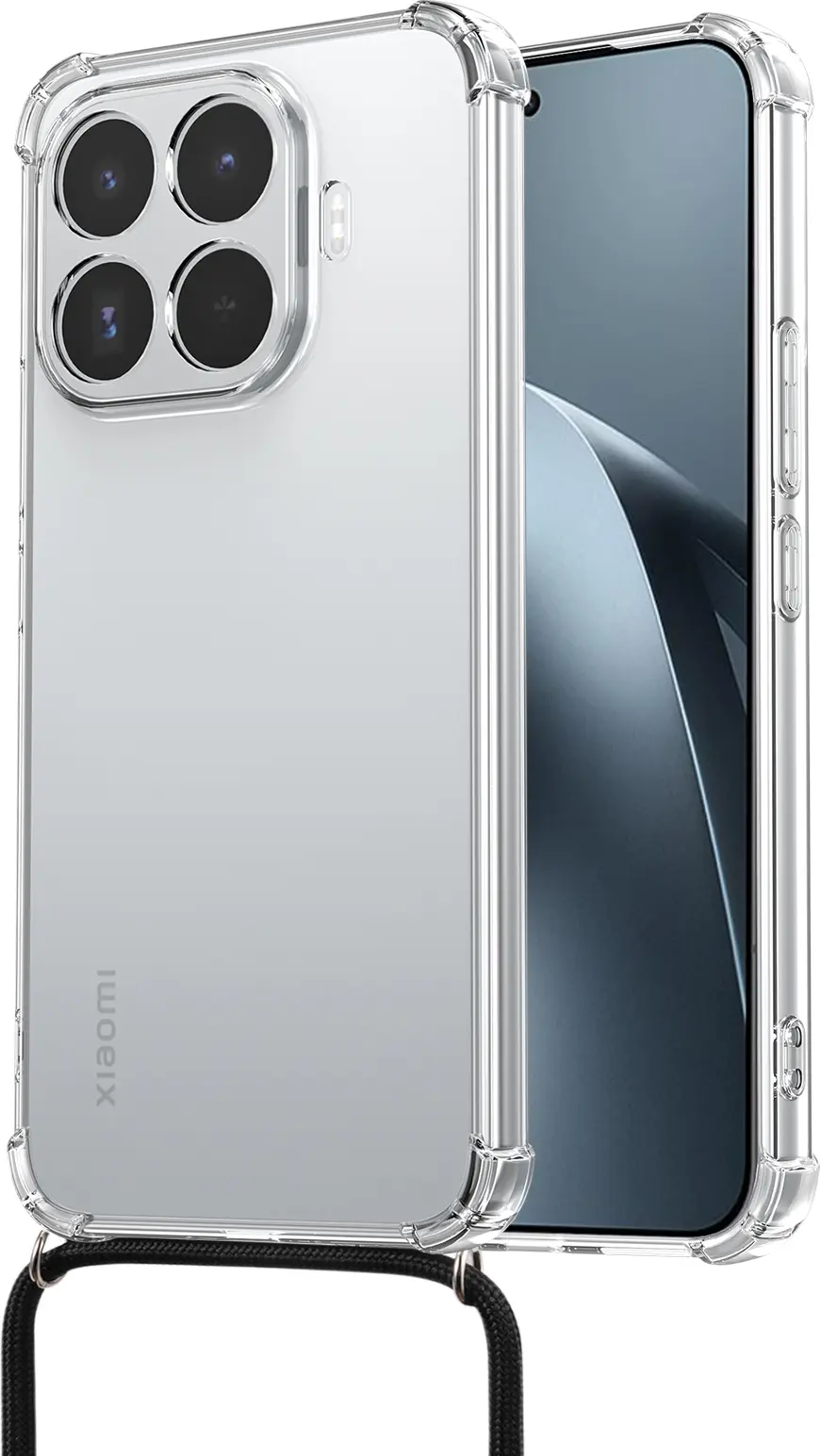 Xiaomi 17T Pro Hoesje met Koord Schokbestendig TPU Transparant afbeelding 2