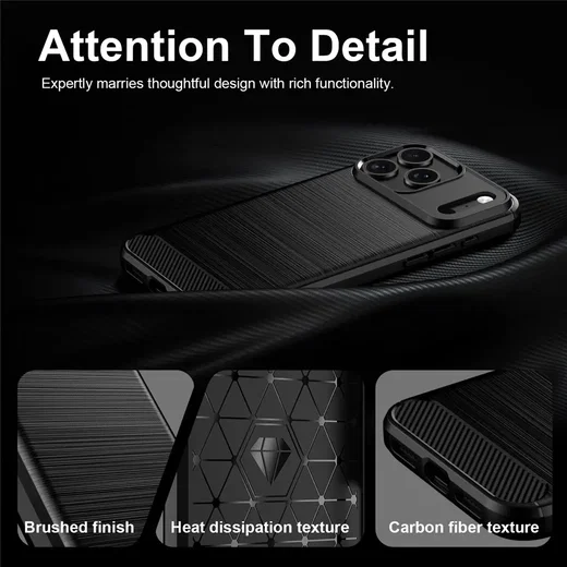 Apple iPhone 18 Pro Hoesje Geborsteld TPU Flexibele Back Cover Zwart afbeelding 9