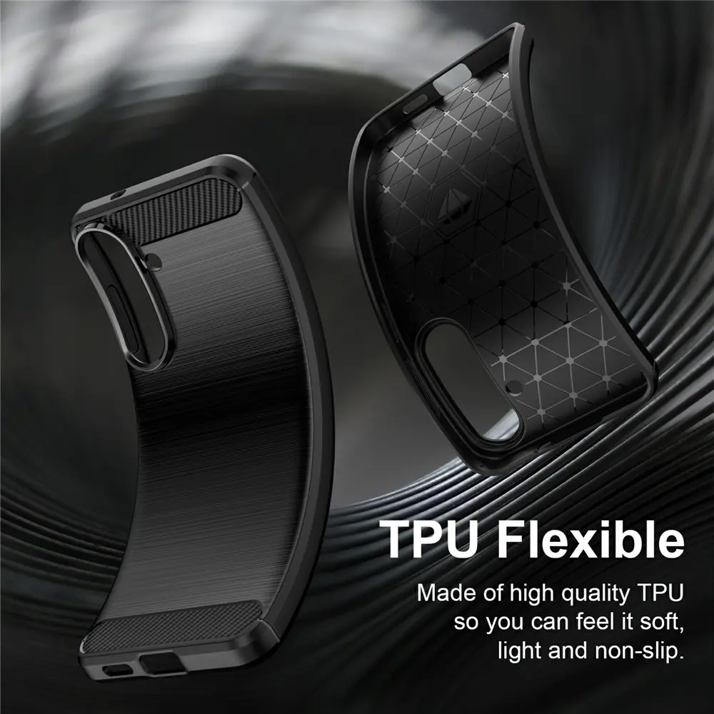 Samsung Galaxy S26 FE Hoesje Geborsteld TPU Flexibele Back Cover Zwart afbeelding 7