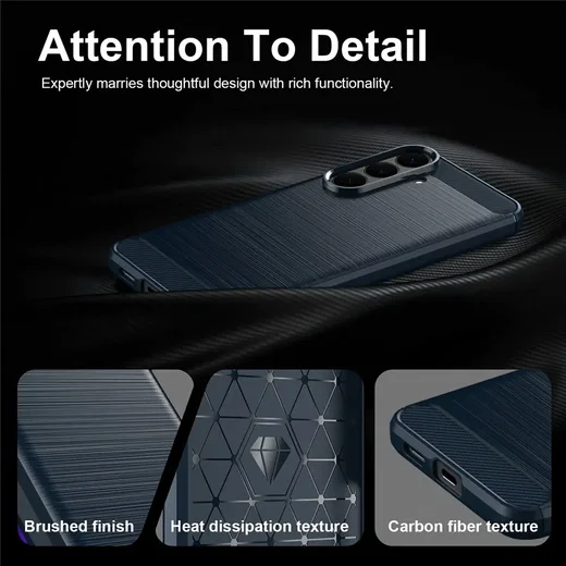Samsung Galaxy S26 FE Hoesje Geborsteld TPU Flexibele Back Cover Blauw afbeelding 9