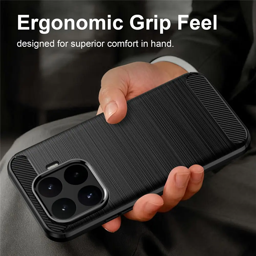 Xiaomi 17T Hoesje Geborsteld TPU Flexibele Back Cover Zwart afbeelding 2