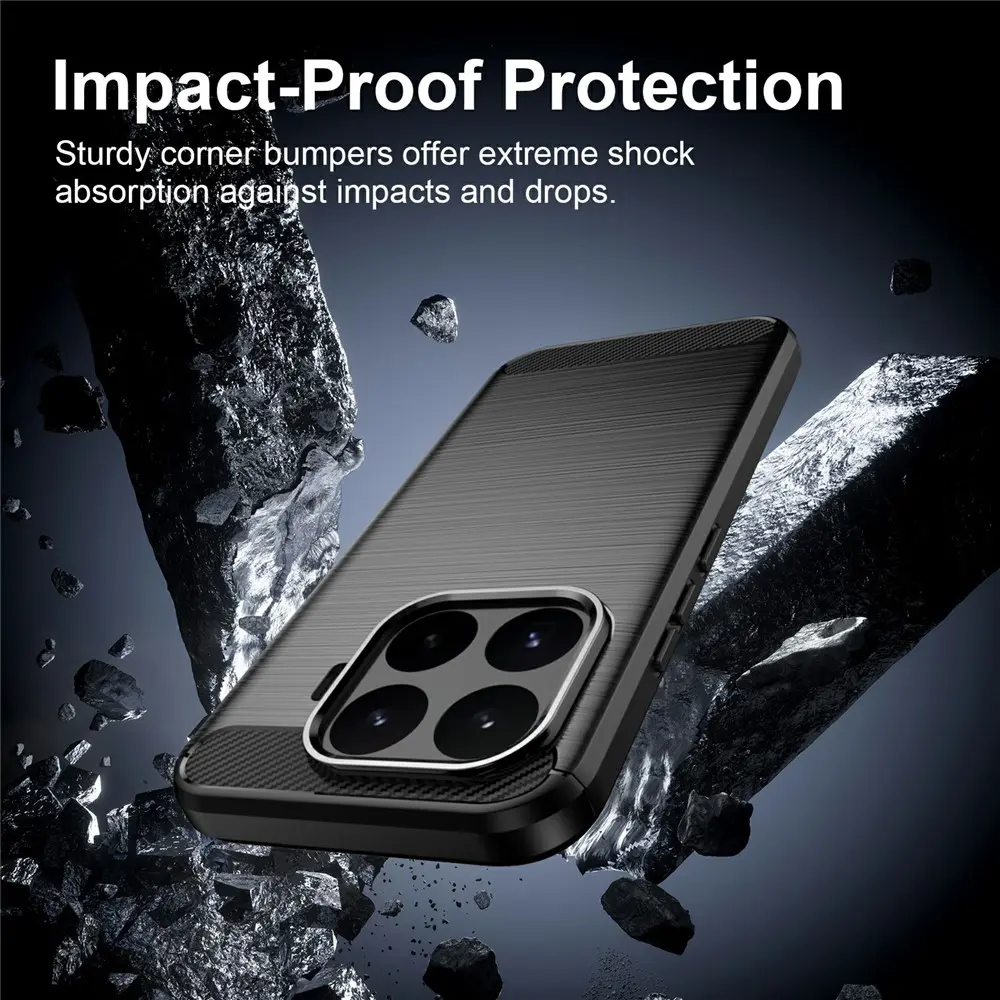 Xiaomi 17T Hoesje Geborsteld TPU Flexibele Back Cover Zwart afbeelding 6