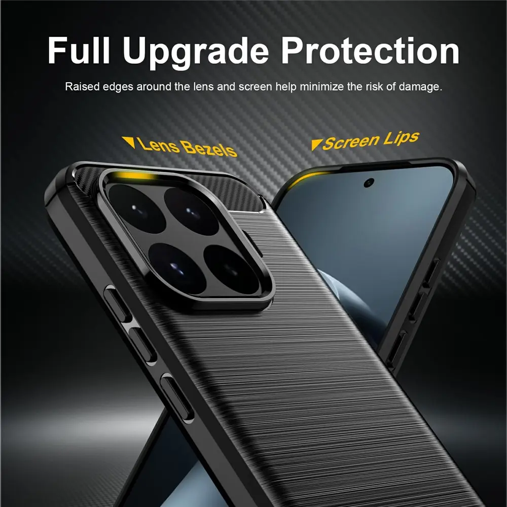 Xiaomi 17T Hoesje Geborsteld TPU Flexibele Back Cover Zwart afbeelding 5