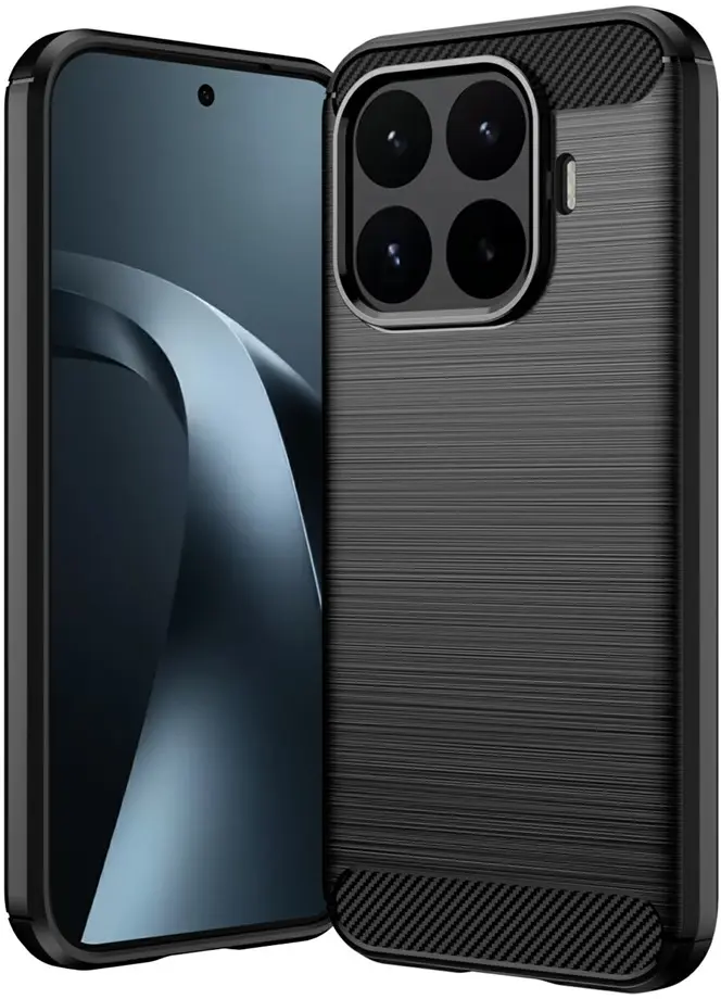 Xiaomi 17T Hoesje Geborsteld TPU Flexibele Back Cover Zwart afbeelding 1