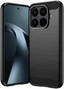 Xiaomi 17T Hoesje Geborsteld TPU Flexibele Back Cover Zwart