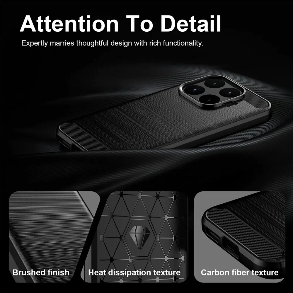 Xiaomi 17T Hoesje Geborsteld TPU Flexibele Back Cover Zwart afbeelding 9