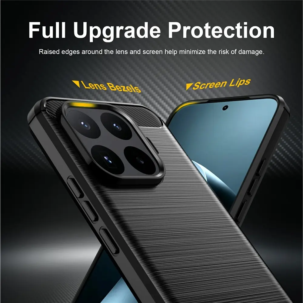 Xiaomi 17T Pro Hoesje Geborsteld TPU Flexibele Back Cover Zwart afbeelding 5