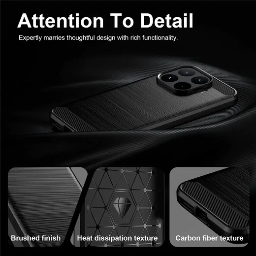 Xiaomi 17T Pro Hoesje Geborsteld TPU Flexibele Back Cover Zwart afbeelding 8