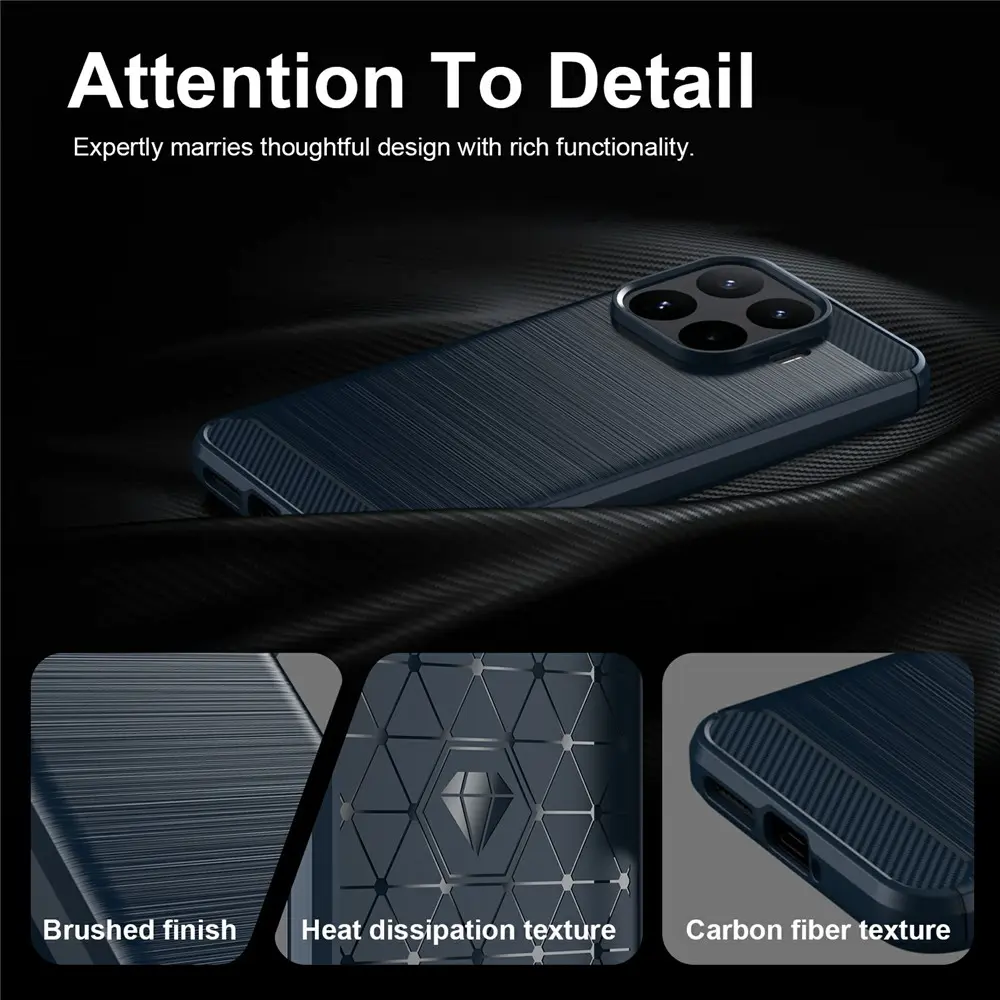 Xiaomi 17T Pro Hoesje Geborsteld TPU Flexibele Back Cover Blauw afbeelding 9