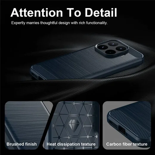 Xiaomi 17T Pro Hoesje Geborsteld TPU Flexibele Back Cover Blauw afbeelding 9