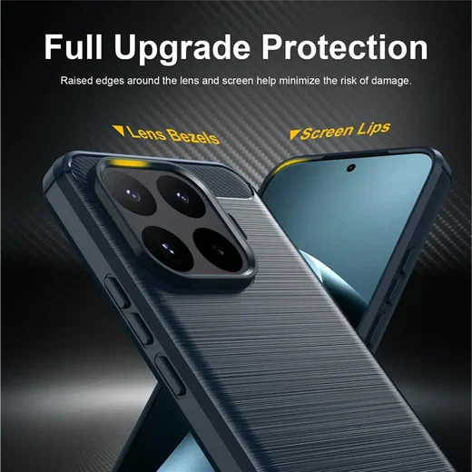 Xiaomi 17T Pro Hoesje Geborsteld TPU Flexibele Back Cover Blauw afbeelding 5