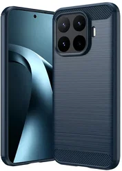 Xiaomi 17T Pro Hoesje Geborsteld TPU Flexibele Back Cover Blauw afbeelding