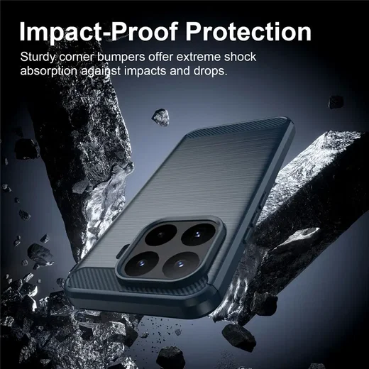 Xiaomi 17T Pro Hoesje Geborsteld TPU Flexibele Back Cover Blauw afbeelding 6