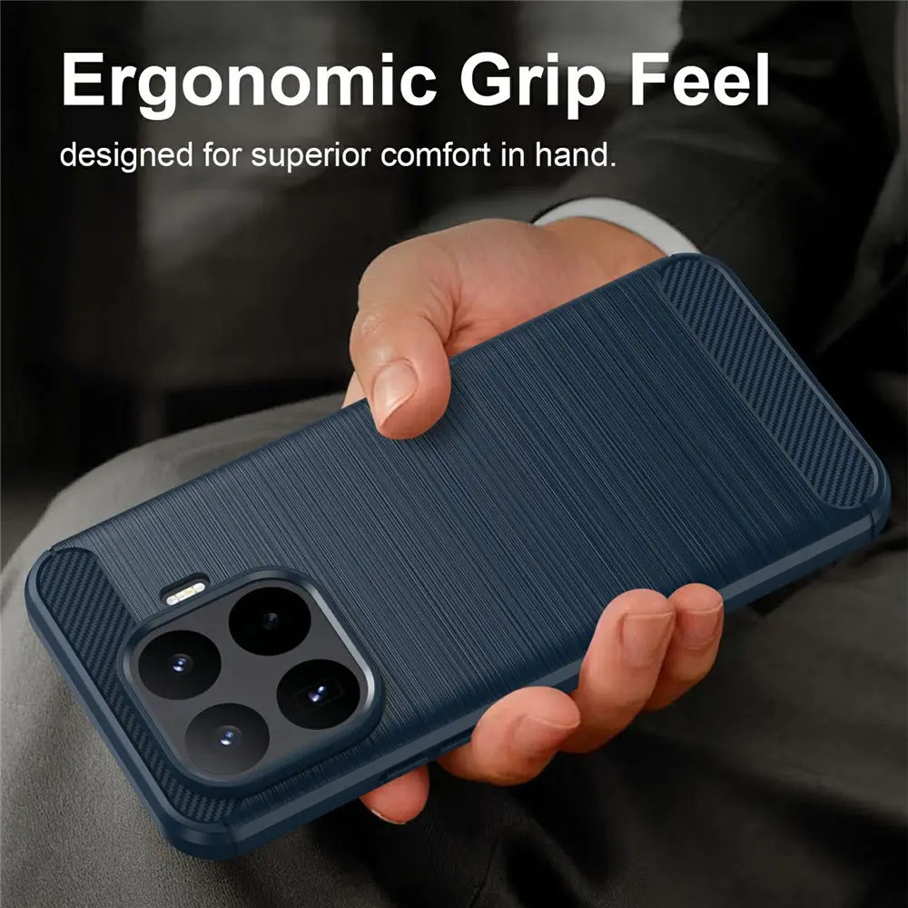 Xiaomi 17T Pro Hoesje Geborsteld TPU Flexibele Back Cover Blauw afbeelding 2