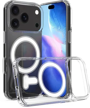 Apple iPhone 18 Pro Hoesje Hard Back Cover met MagSafe Transparant