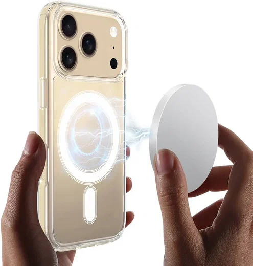 Apple iPhone 18 Pro Hoesje Hard Back Cover met MagSafe Transparant afbeelding 2