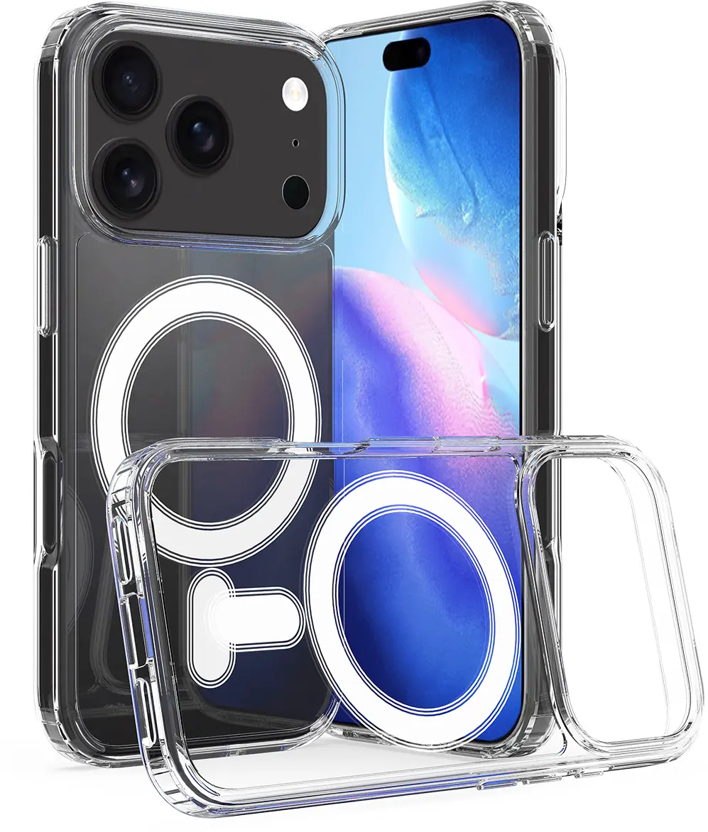 Apple iPhone 18 Pro Max Hoesje Hard Back Cover met MagSafe Transparant afbeelding 1