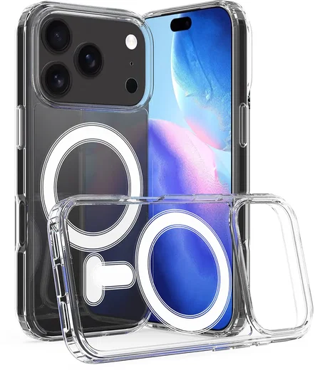Apple iPhone 18 Pro Max Hoesje Hard Back Cover met MagSafe Transparant afbeelding 1