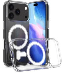 Apple iPhone 18 Pro Max Hoesje Hard Back Cover met MagSafe Transparant afbeelding
