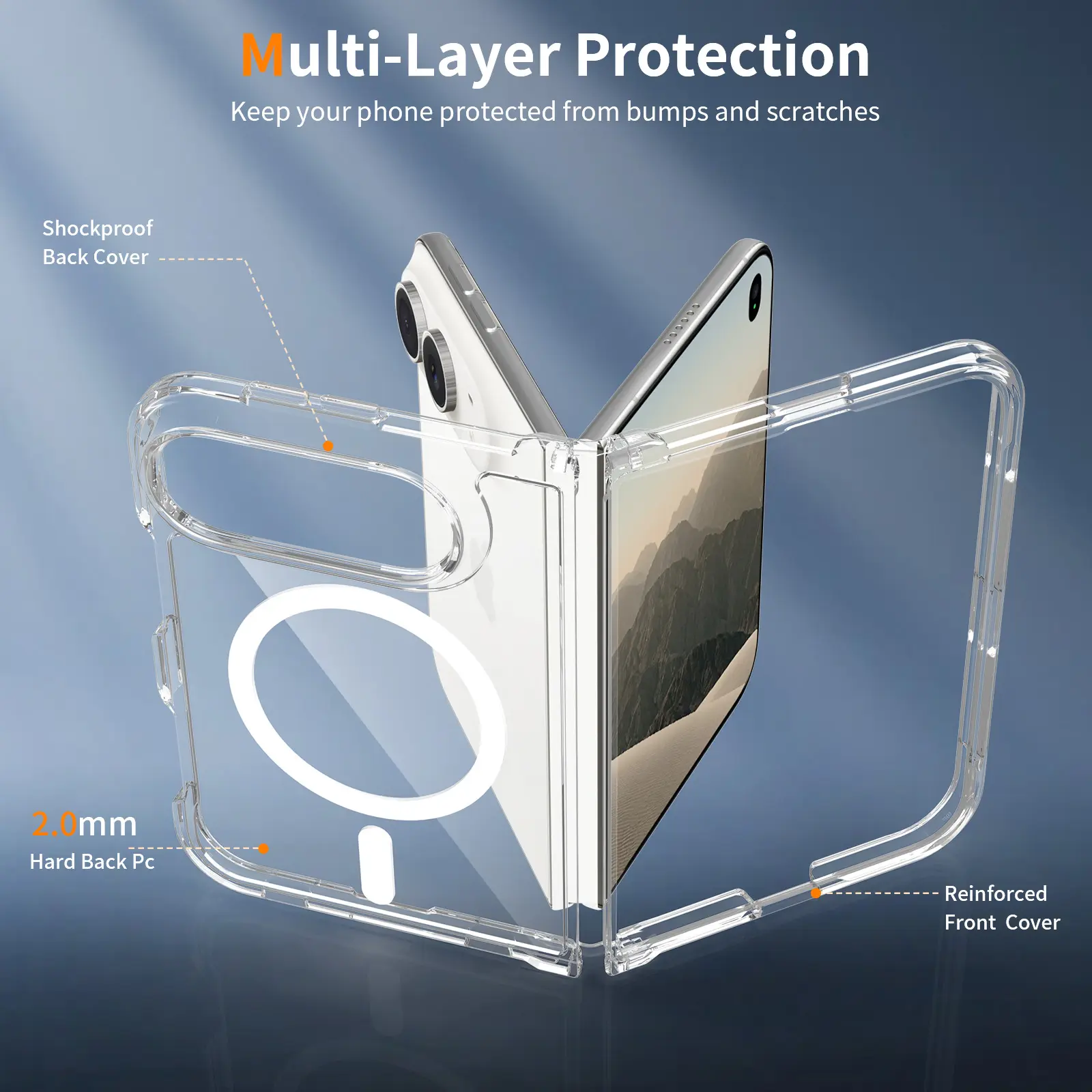 Apple iPhone Duo Hoesje Hard Back Cover met MagSafe Transparant afbeelding 5