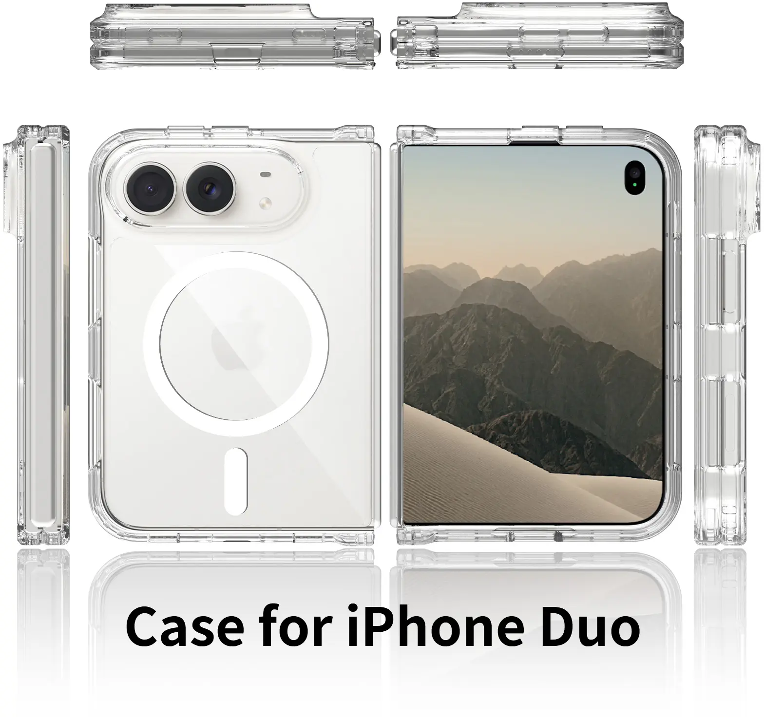 Apple iPhone Duo Hoesje Hard Back Cover met MagSafe Transparant afbeelding 10