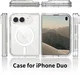 Apple iPhone Duo Hoesje Hard Back Cover met MagSafe Transparant afbeelding 10