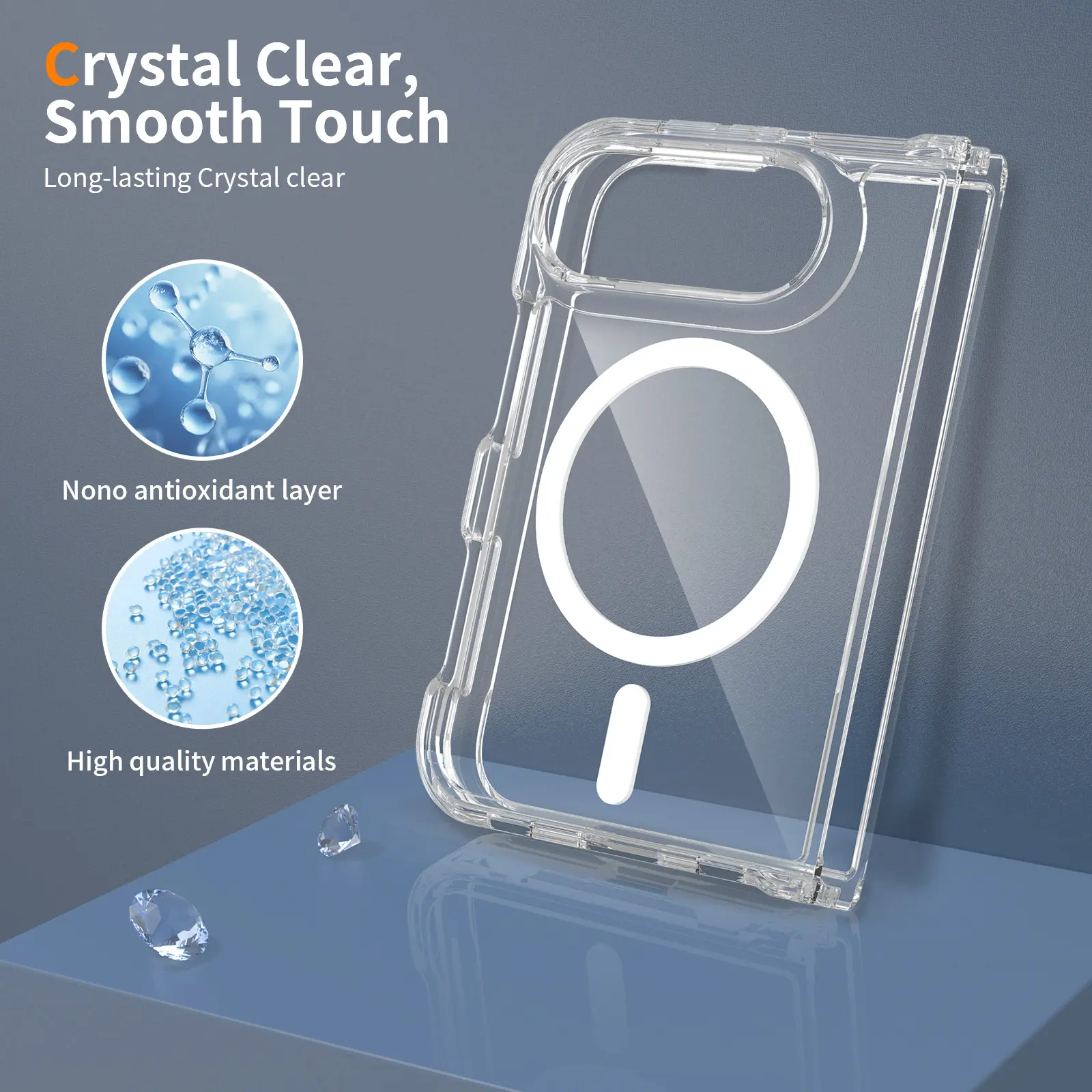 Apple iPhone Duo Hoesje Hard Back Cover met MagSafe Transparant afbeelding 4