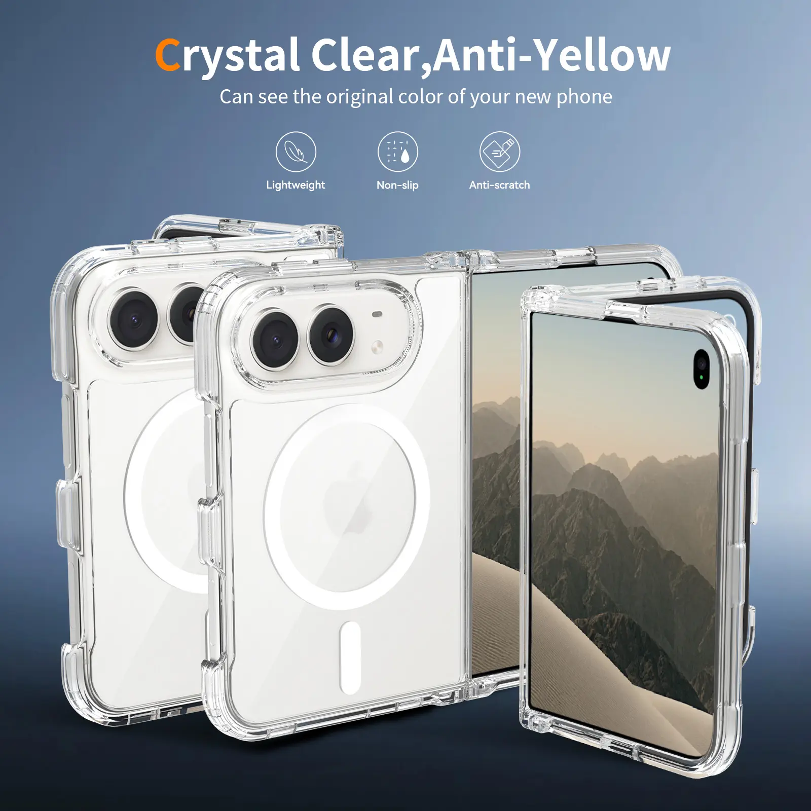 Apple iPhone Duo Hoesje Hard Back Cover met MagSafe Transparant afbeelding 7