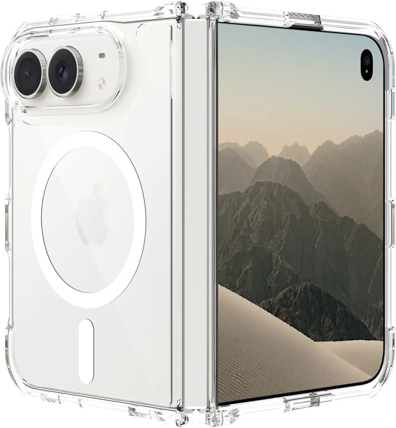 Apple iPhone Duo Hoesje Hard Back Cover met MagSafe Transparant afbeelding 1
