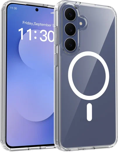 Samsung Galaxy S26 FE Hoesje Hard Back Cover met MagSafe Transparant afbeelding 1