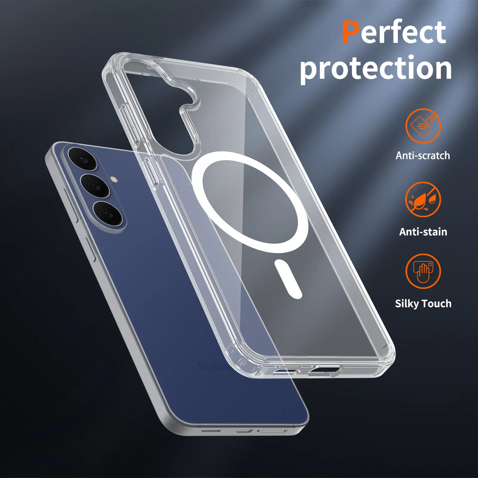 Samsung Galaxy S26 FE Hoesje Hard Back Cover met MagSafe Transparant afbeelding 5