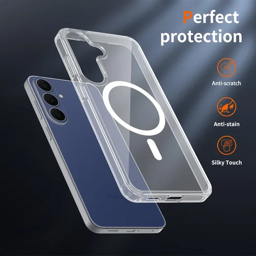 Samsung Galaxy S26 FE Hoesje Hard Back Cover met MagSafe Transparant afbeelding 5