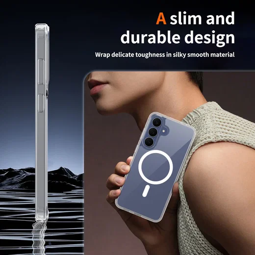 Samsung Galaxy S26 FE Hoesje Hard Back Cover met MagSafe Transparant afbeelding 8