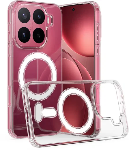 Xiaomi 17T Pro Hoesje Hard Back Cover met MagSafe Transparant afbeelding 1