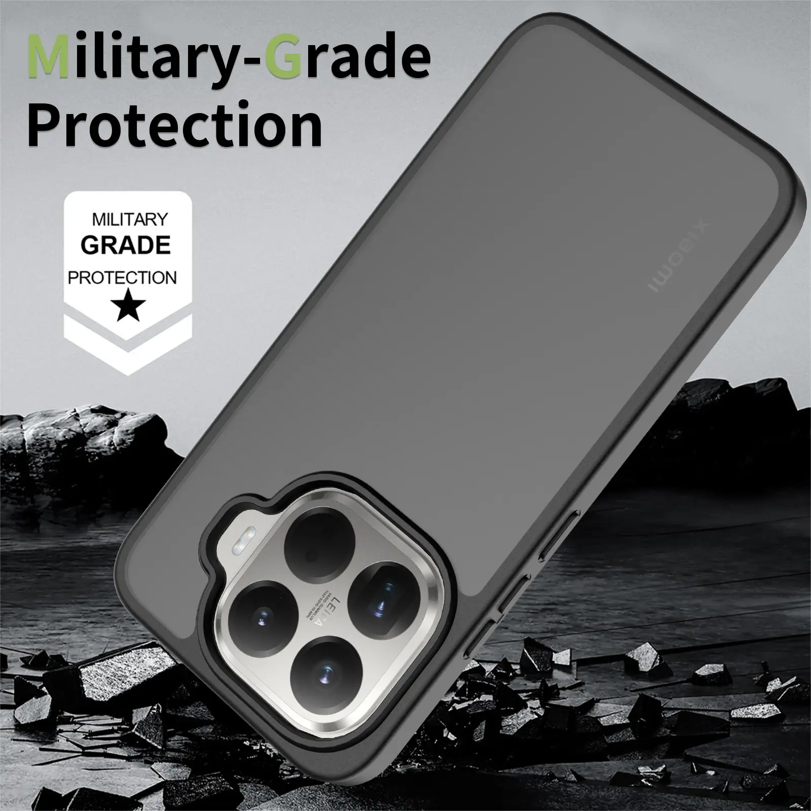 Xiaomi 17t Pro Hoesje Back Cover Matte Zwart afbeelding 2